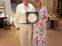 Winners of the Navarino Mixed Pairs 1: Denis Bowden & Gill Graham