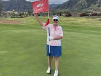Lesley Williams scoring a "Hole in One" on the 4th at Buenavista