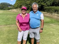 Winners of the St. Mellion Mixed Pairs - Sarb & Judy Matharu
